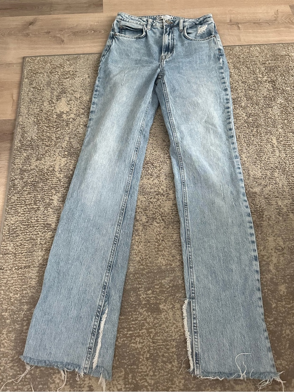 Zara Light Blue Wide Leg Jeans